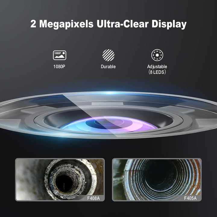Ralcam Endoskopkamera mit Licht Camera - Inspektionskamera 8.5mm HD1080P Industrial Endoscope mit 6