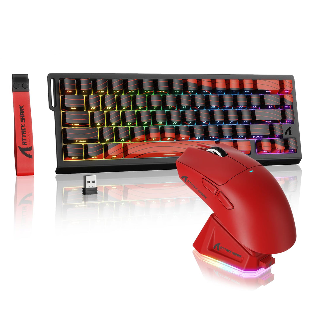 MAMBASNAKE × Attack Shark kabellose Tastatur und Maus mit magnetschaltern, 8-kHz-Rapid-Trigger-Tasta