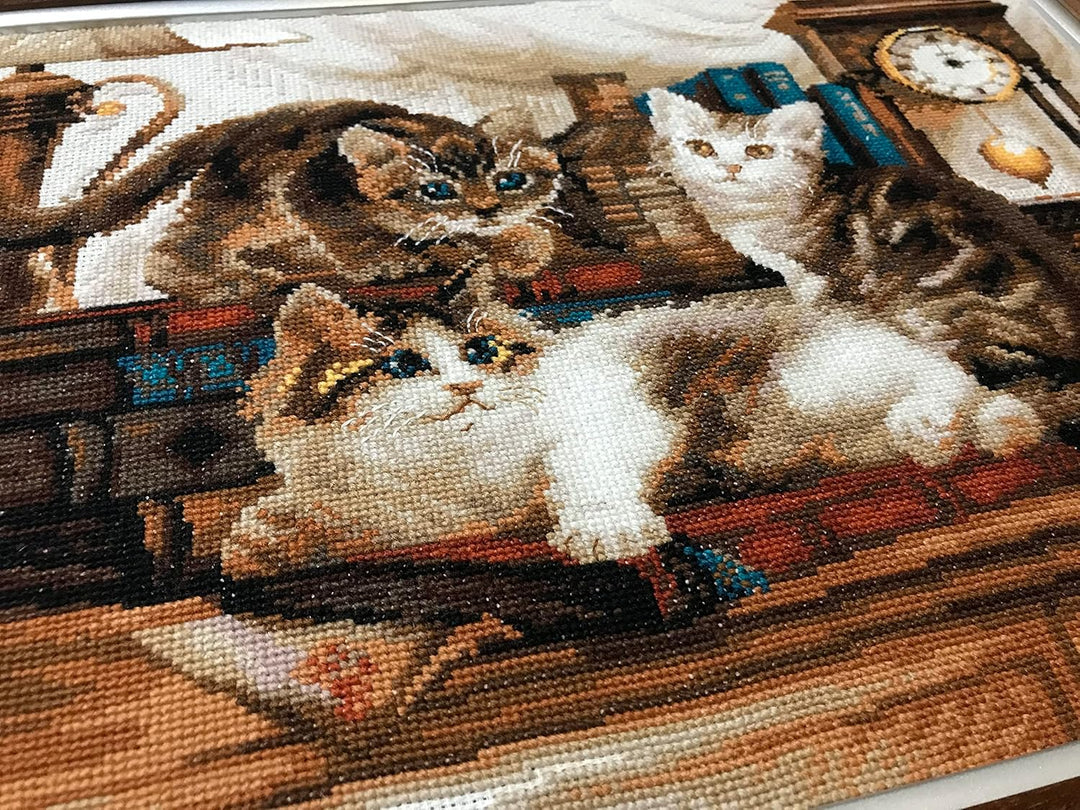 Riolis Kreuzstich-Set Furry Friends,, Gelb