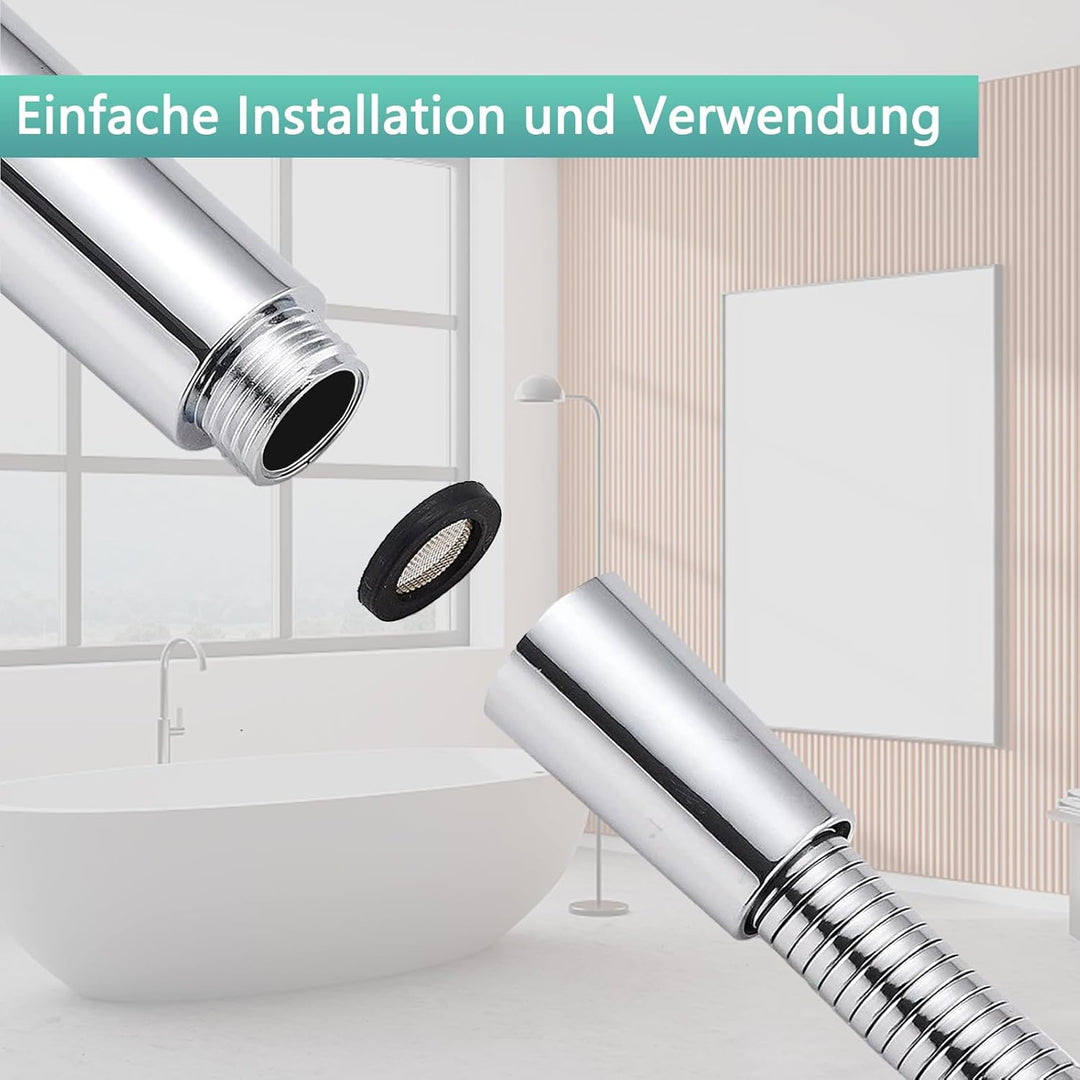Duschkopf Wassersparend Handbrause Metall: Gebürsteter Edelstahl Hochdruck Brausekopf Dusche Regendu