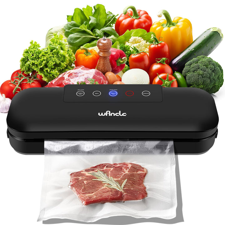 Wancle Vakuumierer Vakuumiergerät, 4 in1 Automatischer Lebensmittelversiegeler für Sous Vide Kochen