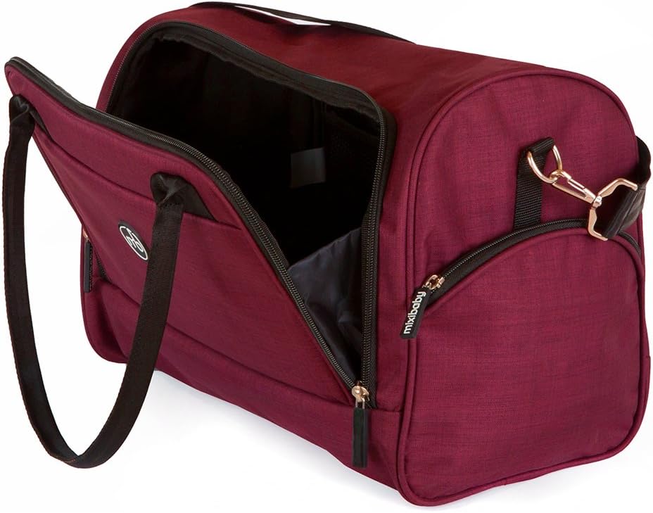 Mixibaby Wickeltasche wasserabweisend Henkeltasche Umhängetasche Wickelunterlage Weinrot