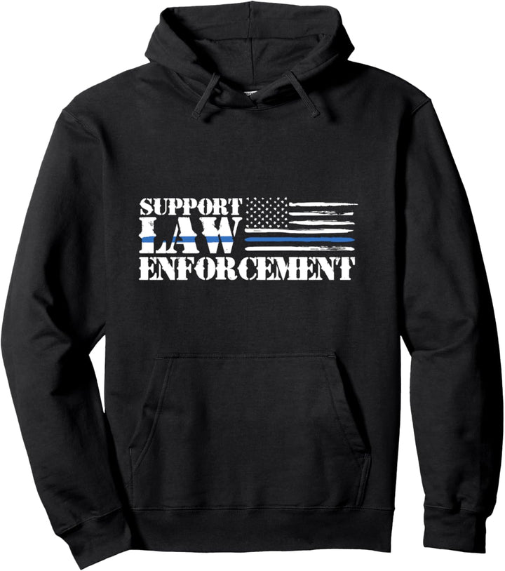 Unterstützung der Strafverfolgung - amerikanische Flagge Pullover Hoodie