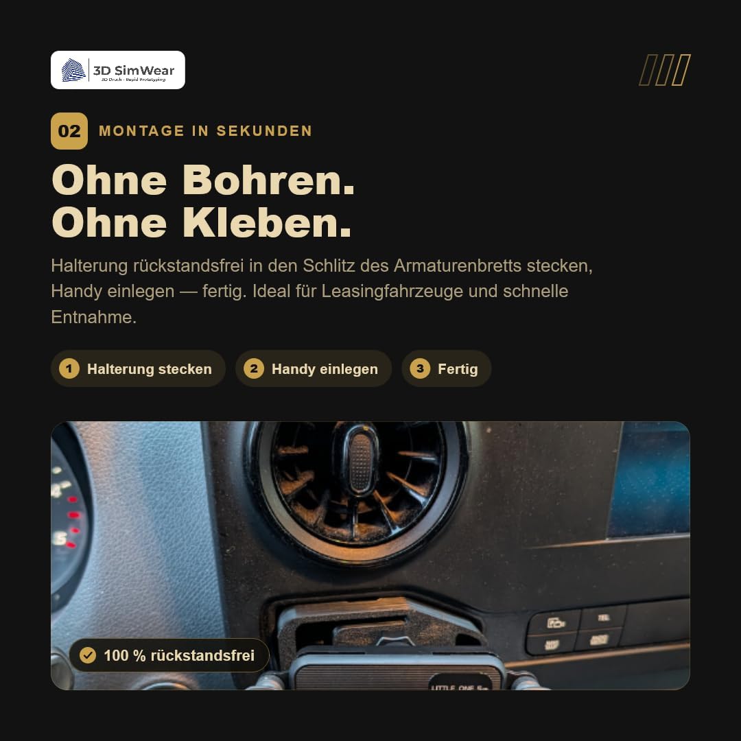 Generisch Logic-Mount Sprinter-Edition: Profi-Smartphonehalter für Mercedes Sprinter 906/907 Bj. 202