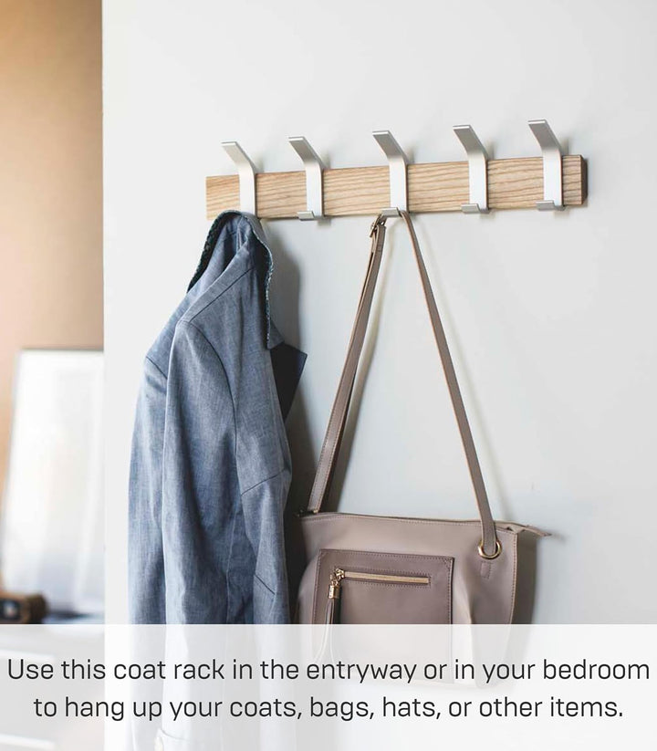 Wall coat rack - Rin - beige Silber, Silber