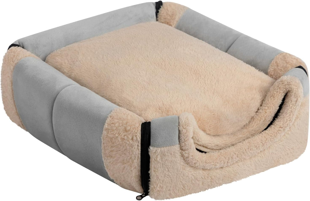 Hollypet Katzenbett Kleines Hundebett, 2-in-1 Faltbare Haustierbett für Katzen &amp; Kleine Hunde, Warme