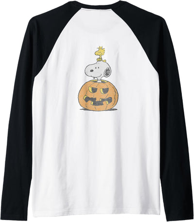 Peanuts Halloween Snoopy Boo Zeichen Raglan