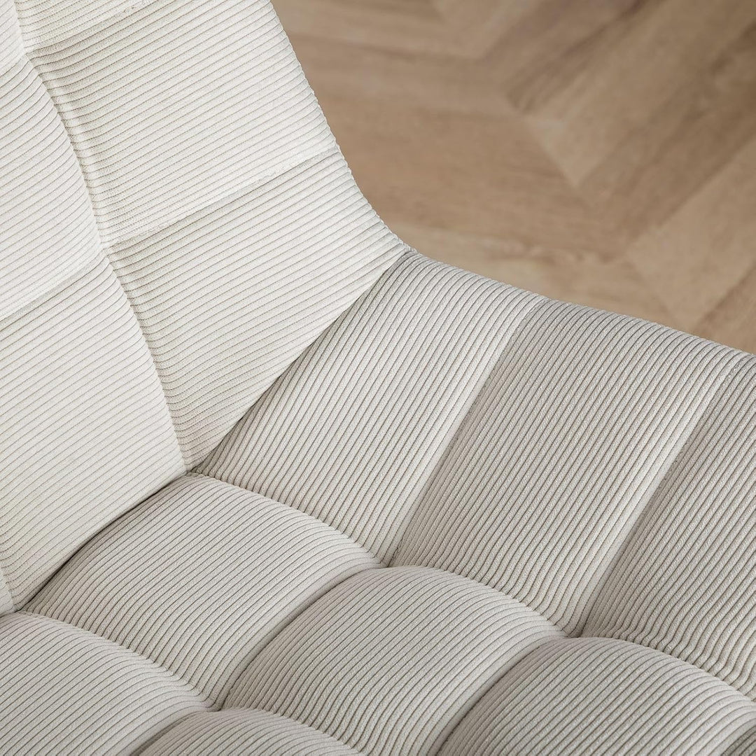 IDIMEX Drehstuhl VASILO höhenverstellbar, Beige - Bürostuhl mit Metallgestell in schwarz, drehbarer
