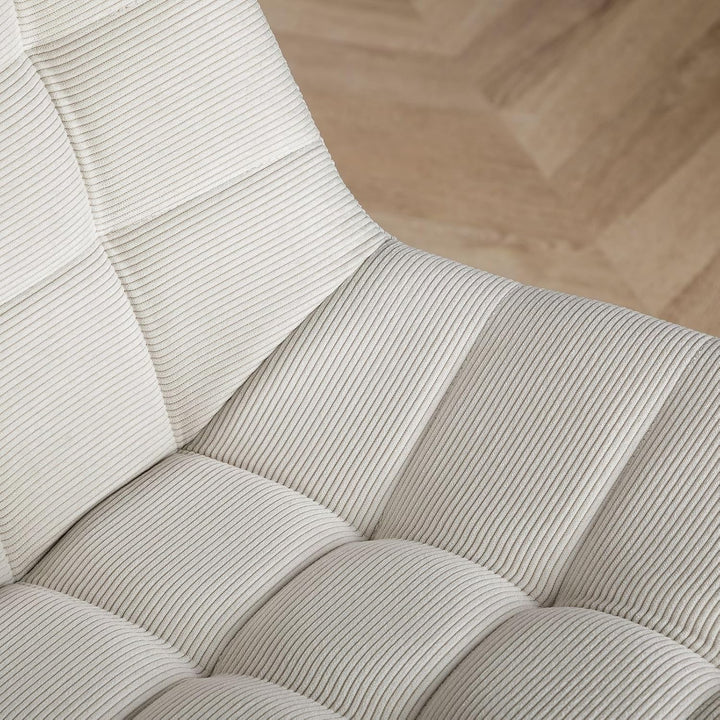 IDIMEX Drehstuhl VASILO höhenverstellbar, Beige - Bürostuhl mit Metallgestell in schwarz, drehbarer