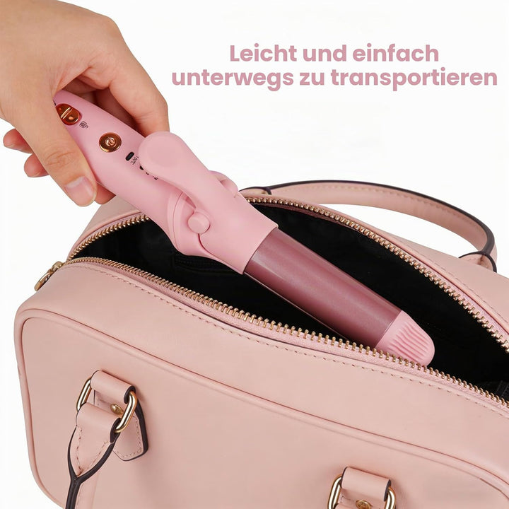 Kabelloser Lockenstab, 21,5 mm Reise Mini Hair Curler, USB Wiederaufladbar Lockenstab mit 3 Einstell