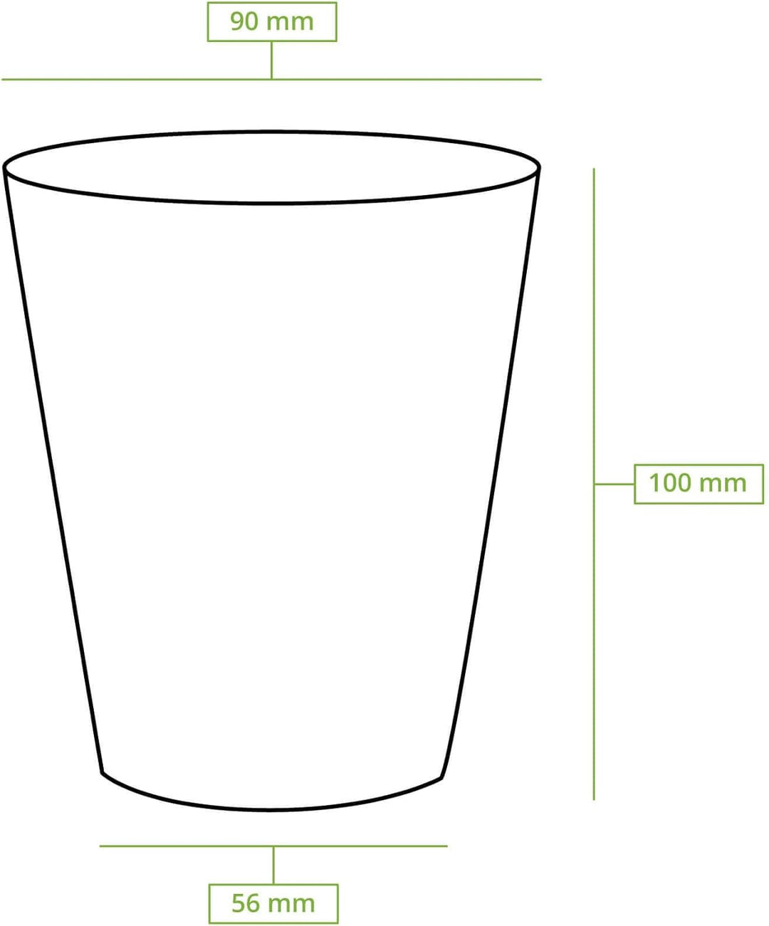 BIOZOYG 250 Stück 250 ml / 10 oz braune Pappbecher Ø 90 mm | umweltfreundlich, recycelbar &amp; ungeblei