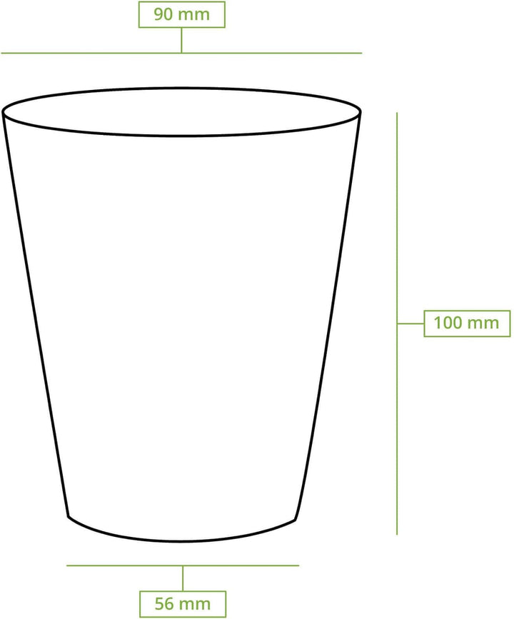 BIOZOYG 250 Stück 250 ml / 10 oz braune Pappbecher Ø 90 mm | umweltfreundlich, recycelbar &amp; ungeblei