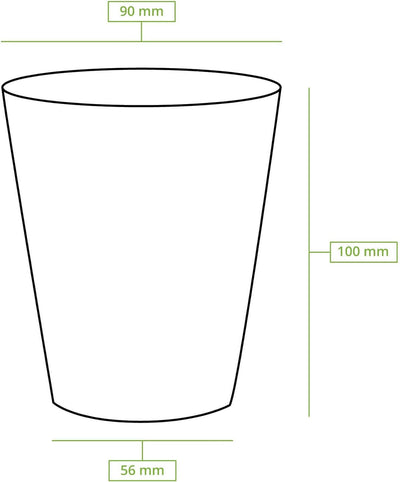 BIOZOYG 1000 Stück 250 ml / 10 oz braune Pappbecher Ø 90 mm | umweltfreundlich, recycelbar & ungeble