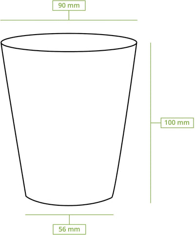 BIOZOYG 250 Stück 250 ml / 10 oz braune Pappbecher Ø 90 mm | umweltfreundlich, recycelbar & ungeblei