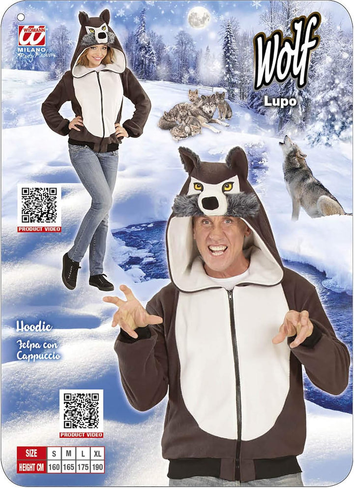 "WOLF" (hooded fleece jacket) - (L/XL) L-XL, L-XL