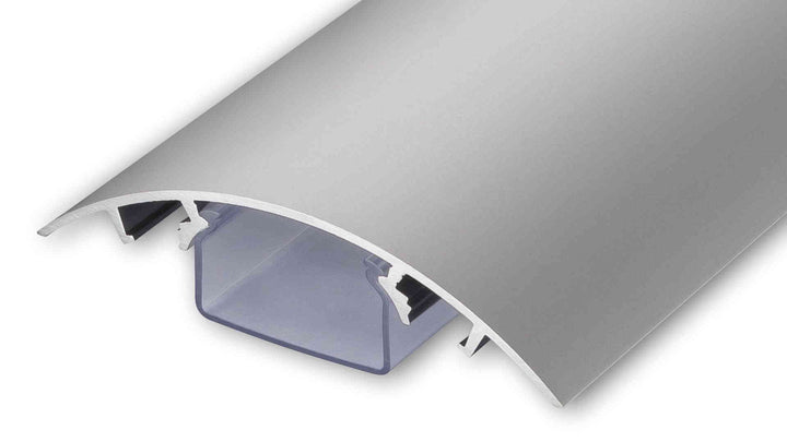 TV Design Aluminium Kabelkanal in silbermatt eloxiert in verschiedenen Längen von ALUNOVO (Länge: 60