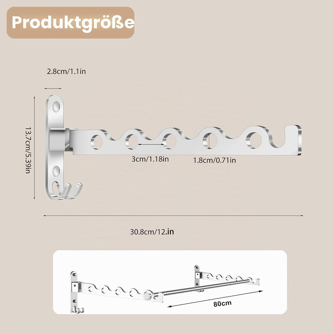 Wand Kleiderständer Klappbar, Kleiderhaken Klappbar Wand Kleiderlüfter Klapphaken Wandhaken Balkon G
