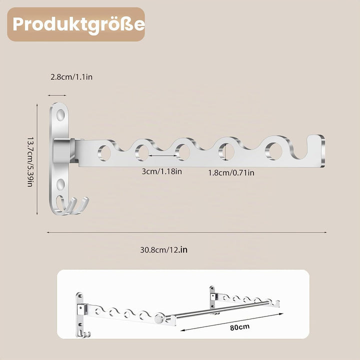 Wand Kleiderständer Klappbar, Kleiderhaken Klappbar Wand Kleiderlüfter Klapphaken Wandhaken Balkon G
