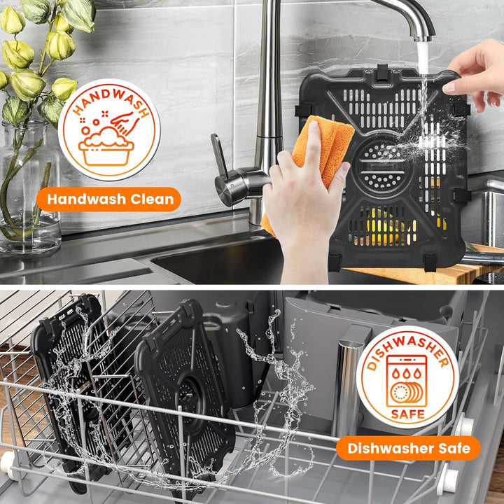 Luftfräter Zubehör für Ninja SL400UK 9.5L SL300UK 7.6L Doppelstapel XL 2 Korb Luftfräter, 2 Stück Lu