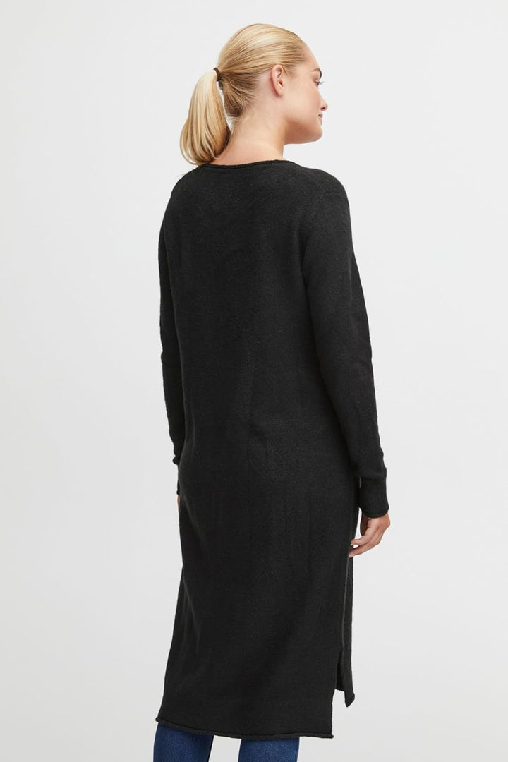 OXMO OXIda Damen Strickkleid Feinstrickkleid Kleid S Black (194007), S Black (194007)