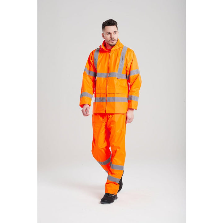 Portwest Regen Warnschutzhose, Grösse: 5XL, Farbe: Orange, H441ORR5XL Orange 5XL, Orange 5XL