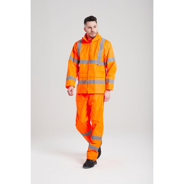 Portwest Regen Warnschutzhose, Grösse: 4XL, Farbe: Orange, H441ORR4XL Orange 4XL, Orange 4XL