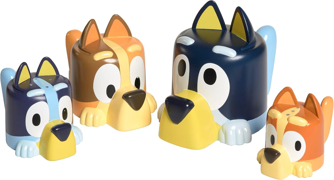 Tomy Toomies Kaffeetassen mit Chilli, Bandit, Bingo und Bluey – stapelbare Tassen für das Bad – offi