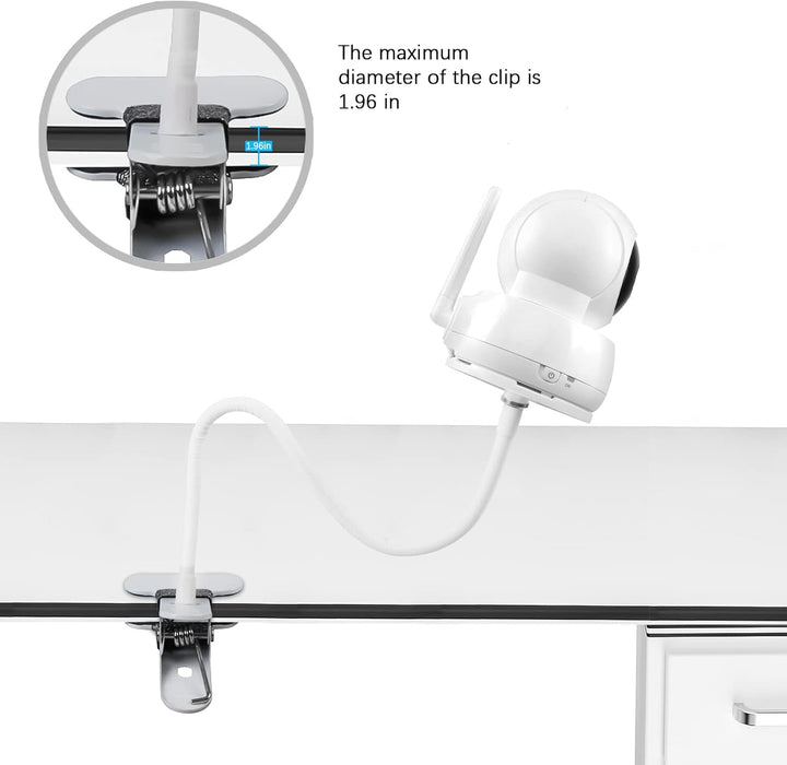HOLACA Flexible Clip-Halterung kompatibel mit VTech VM923/924Babyphone ohne Werkzeug oder Wandbeschä