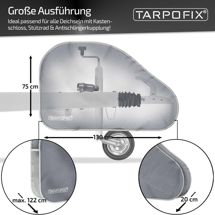 Deichselabdeckung Pferdeanhänger | Deichselhaube Anhänger mit Doppel-Klickverschluss | Anhängerkuppl