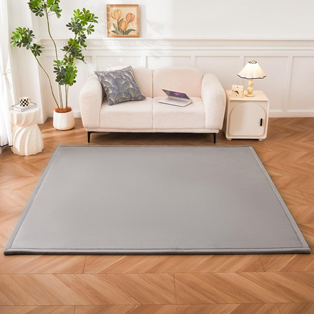 Baby Spielmatte 150x200cm Memory Foam Krabbelmatte Kinderteppich Grau | Weiche Baby Spielmatte aus K