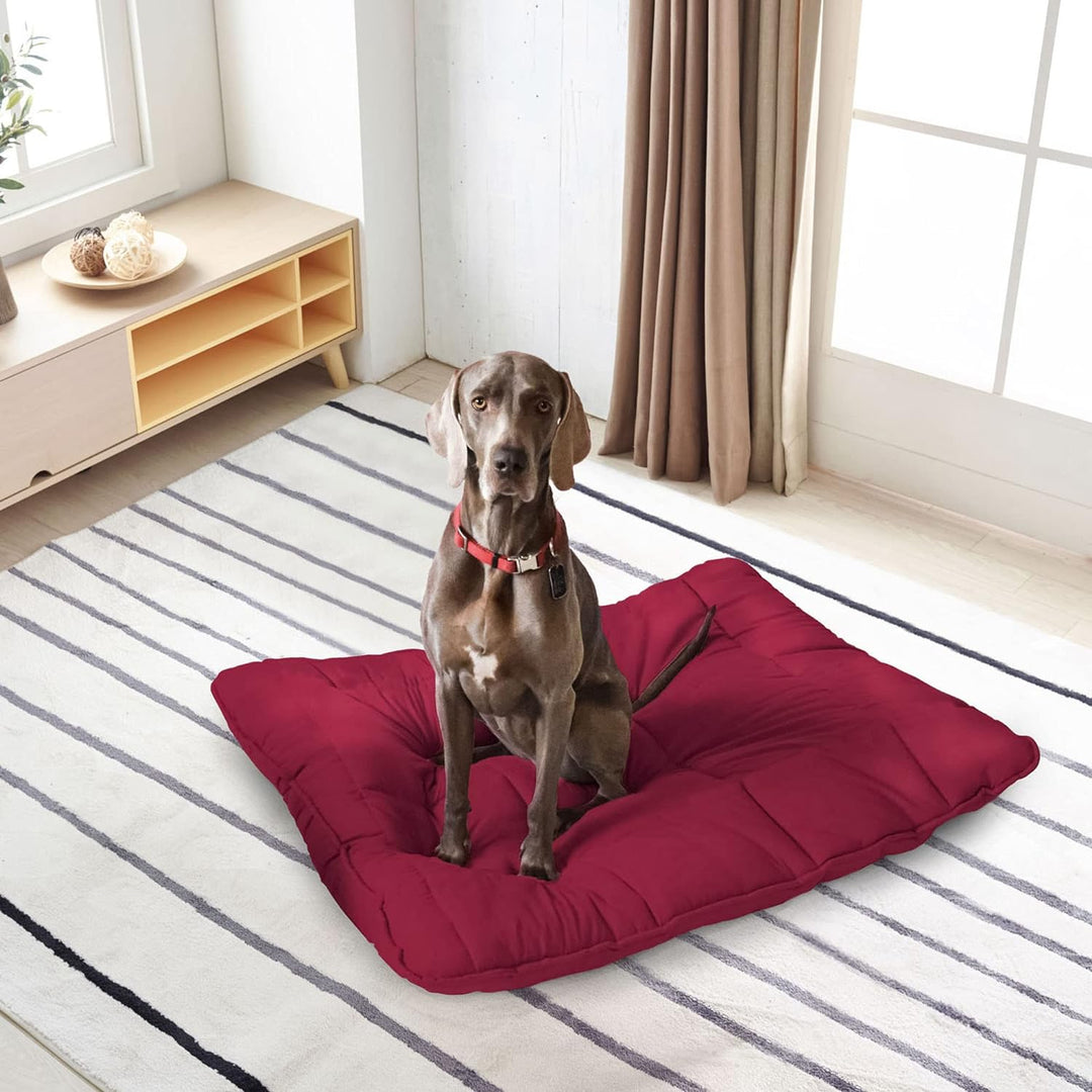 Italian Bed Linen Elegant Hundekissen Maxy, Bordeaux, 130x100cm Bordeaux 130x100cm, Bordeaux 130x100