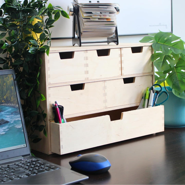 Schubladen-Box aus Holz – Elegante Minikommode für vielseitige Aufbewahrung | Premium Qualität, natü