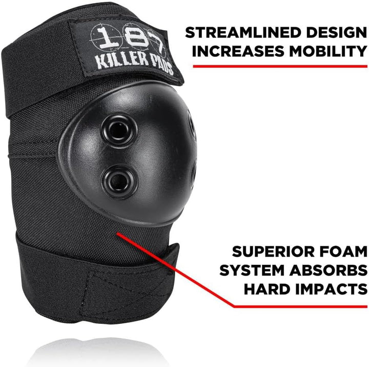 187 Killer Pads Unisex Elbowpads Schutzausrüstung S Schwarz, S Schwarz