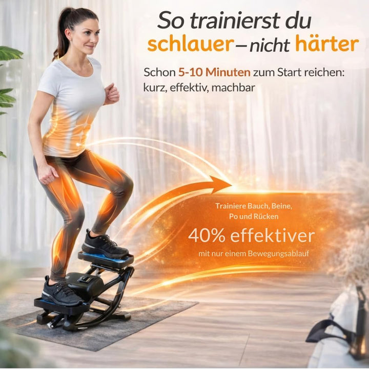 Mini Stepper Alternative - Rollslider - Fitnessgerät für zuhause - leise & gelenkschonend kompakt mi