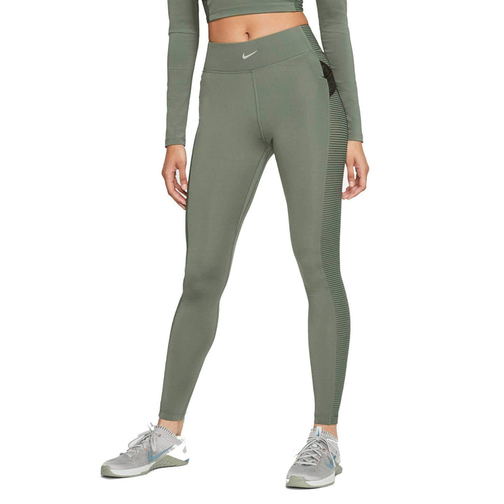 NIKE Damen W Np CLN Tight Aero-Adapt Leggings, Wacholder Nebel/Metallic Silber, XL