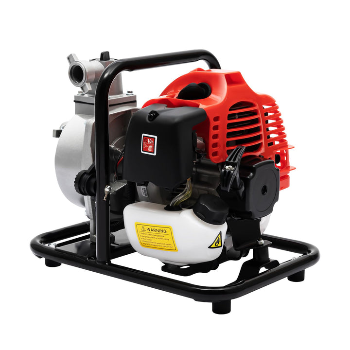 Benzin Wasserpumpe mit Max. Geschwindigkeit 6500r/min und max. Förderhöhe 30m Gartenpumpe Teichpumpe