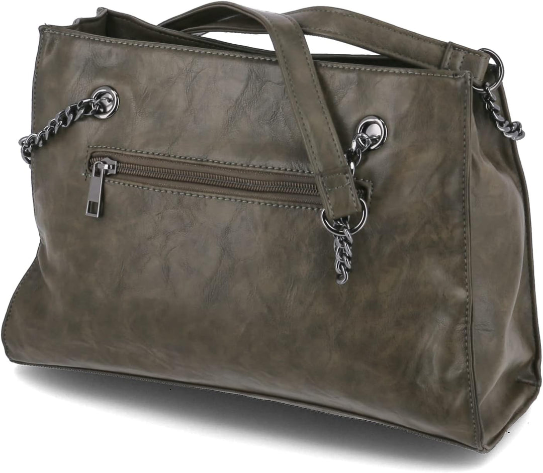 Rieker Damen H1336 Shopper, S Grün, Grün