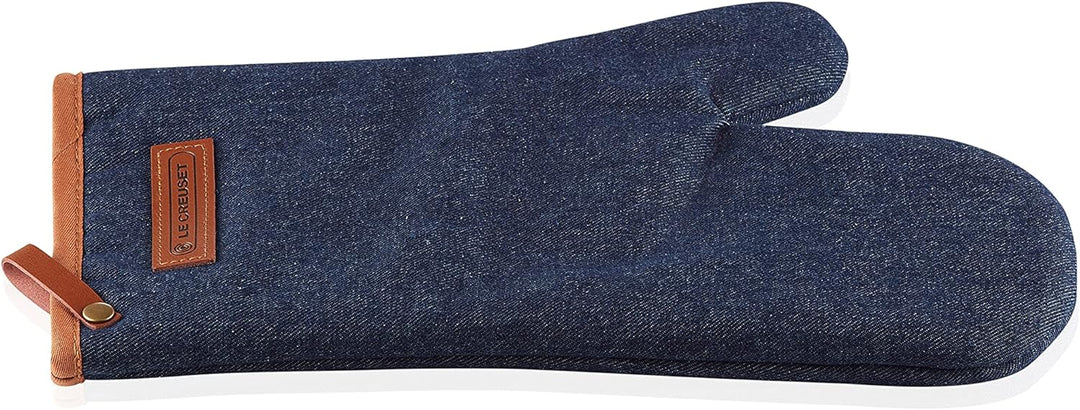 Le Creuset Ofenhandschuh, 100% Baumwolle, 31,75 cm lang, Dark Blue Denim, 45100327760800, Dark Blue