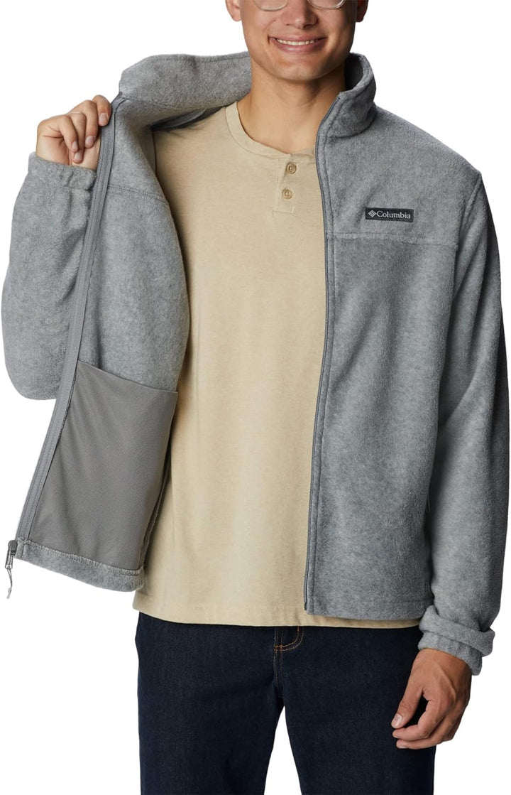 Columbia Steens Mountain 2.0 Herren-Fleecejacke mit durchgehendem Reissverschluss S Hellgrau (Light