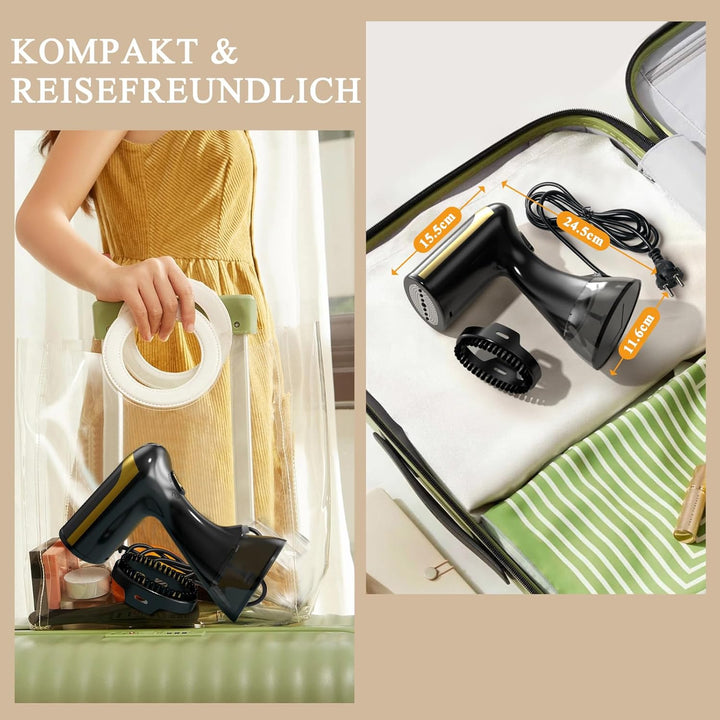 COVACURE Dampfglätter Bügeleisen Steamer - 1500W Dampfbügeleisen mit 300ml Wassertank, 20s Schnellau