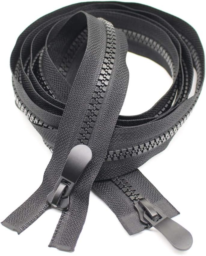 YaHoGa 75 cm #8 Reissverschluss Kunststoff 2 Wege teilbar Schwarze Reissverschluss für Mantel Jacken