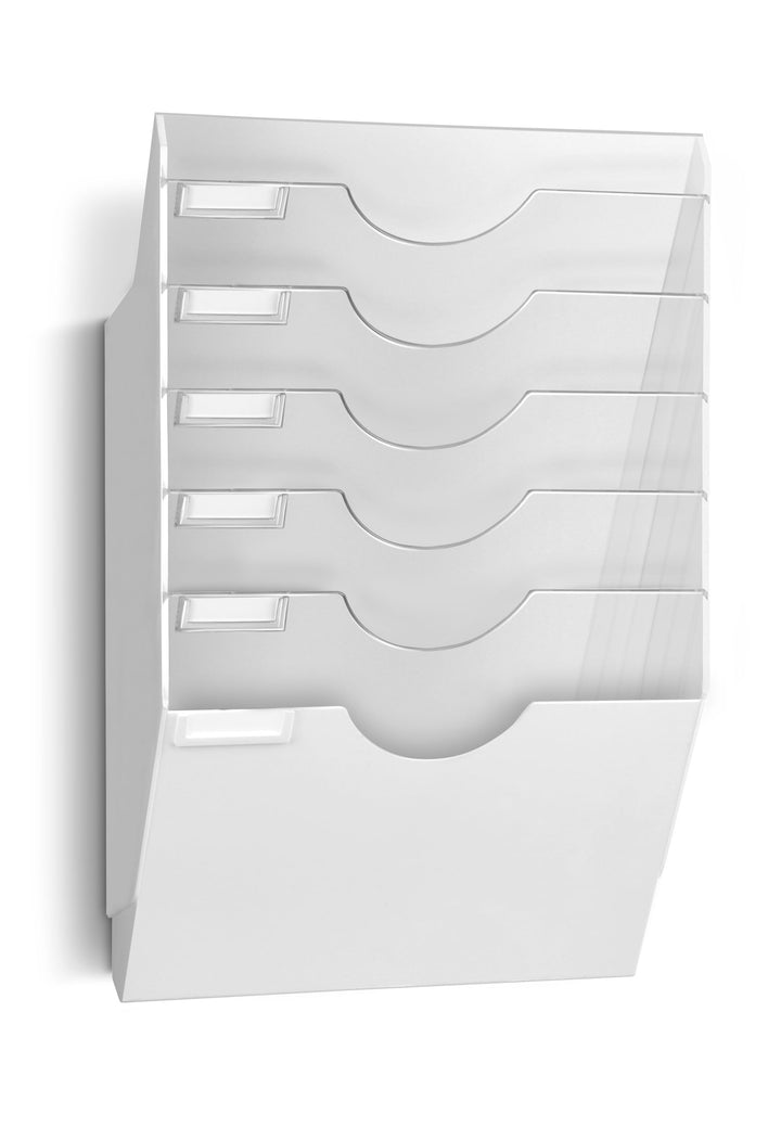 CEP 1001530021 Wand-Prospekthalter 6 Fächer CepExpo 153, weiβ/glasklar Weiss, Weiss