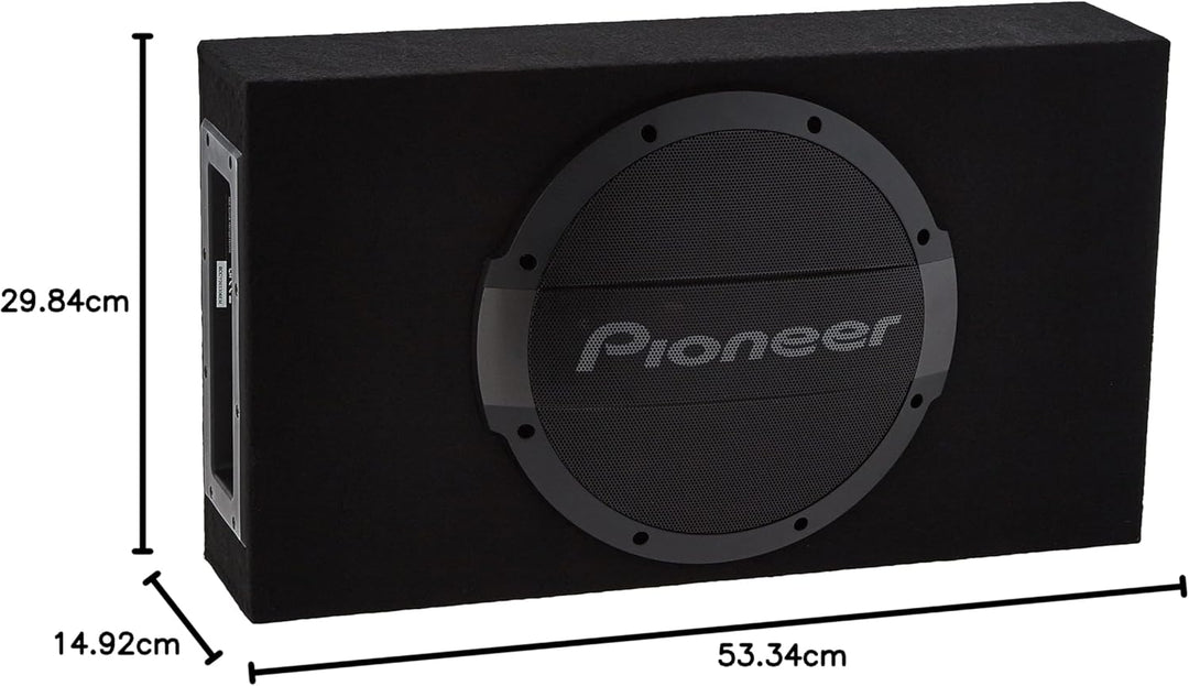 Pioneer TS-WX1010LA Aktivsubwoofer, leistungsstarker Gehäuse Subwoofer mit 1200 W Maximalleistung, 2