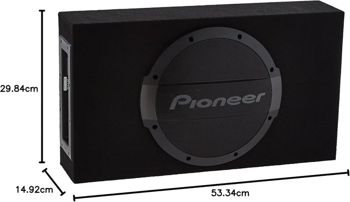 Pioneer TS-WX1010LA Aktivsubwoofer, leistungsstarker Gehäuse Subwoofer mit 1200 W Maximalleistung, 2