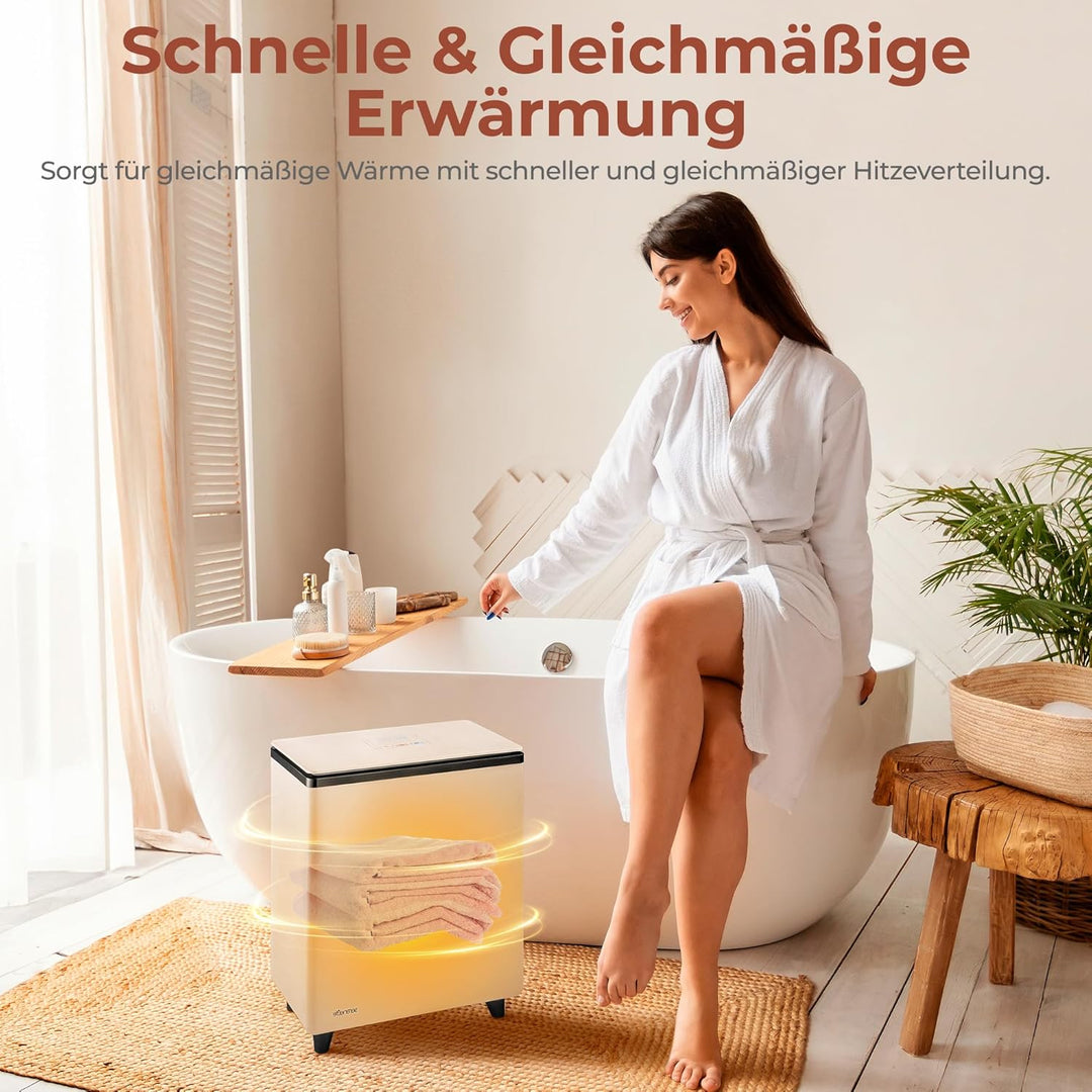 SereneLife Handtuchtrockner Elektrisch Schwarz – Fassungsvermögen für 2 Handtücher, Energiesparend &