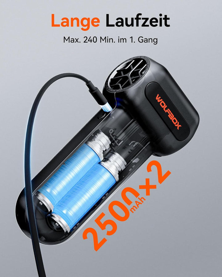 WOLFBOX MF60 Elektrische Staubgebläse 110000 RPM, Druckluftspray Alternative, Kabelloser Air Duster