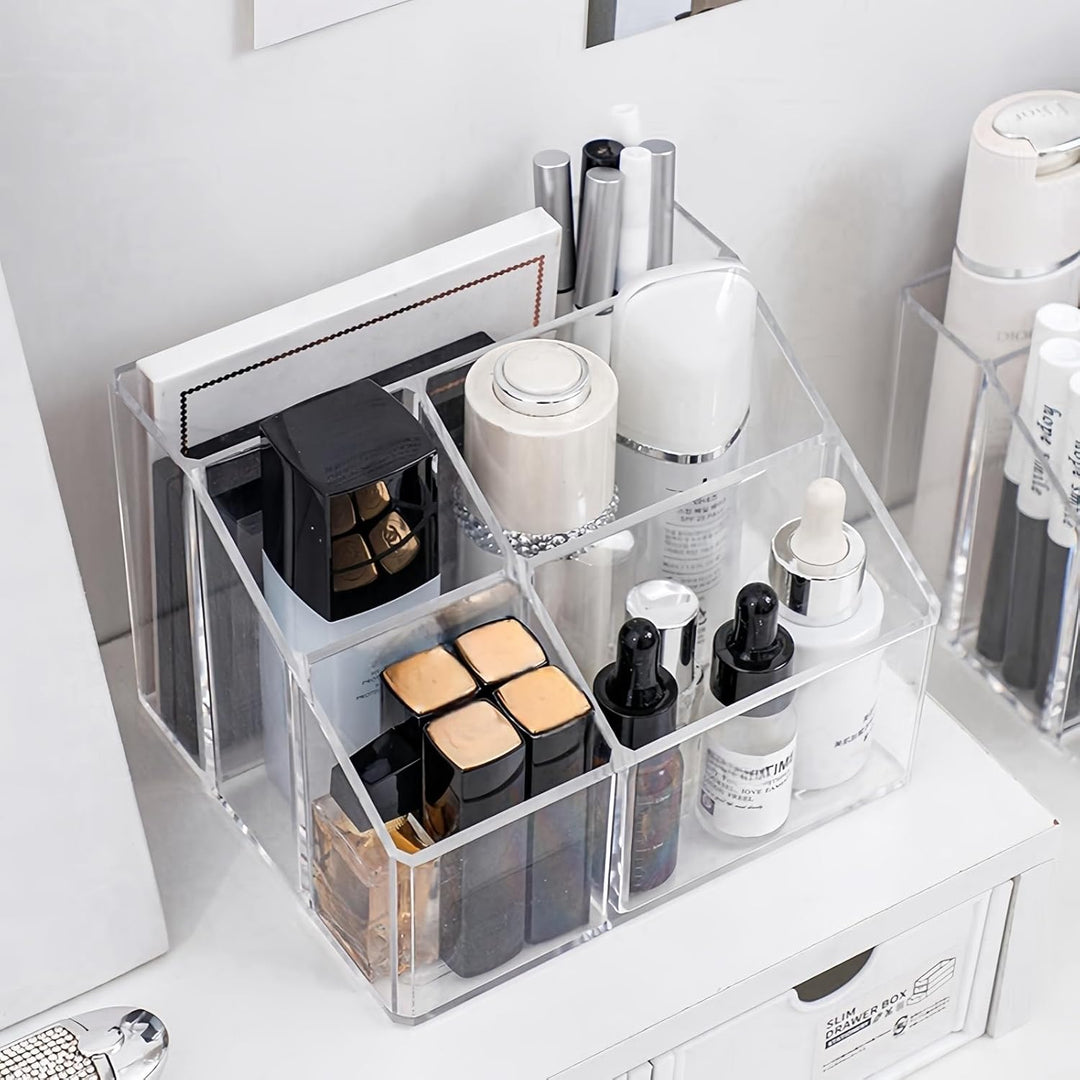 Make Up Organizer, Kosmetik Organizer mit 5 Fächer, Acryl Bad Organizer, Make up pinsel organizer, S