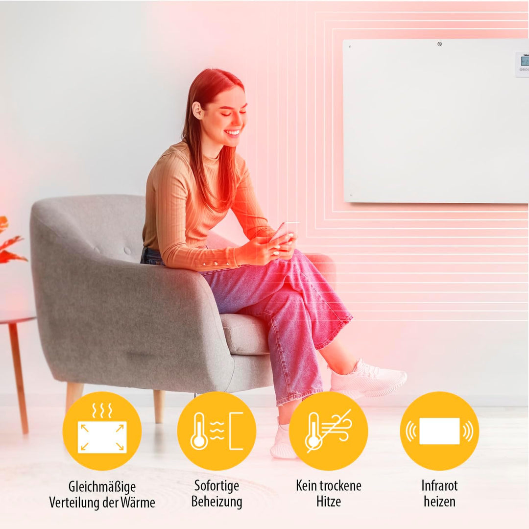 Tristar-Infrarotstrahler – 550 W – Infrarot-Heizpaneel – geringer Verbrauch – hohe Effizienz – einst