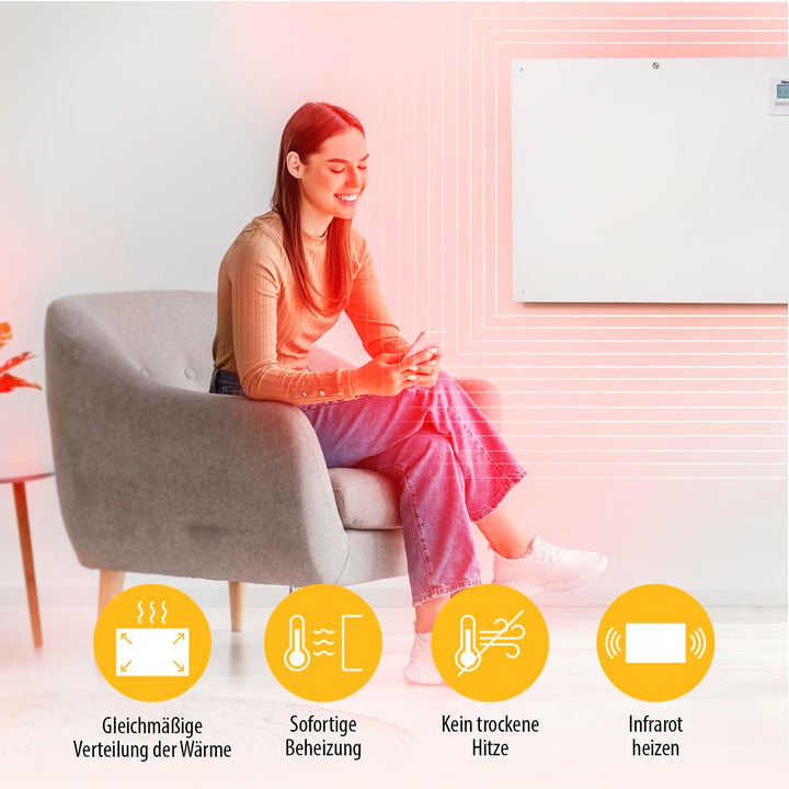 Tristar-Infrarotstrahler – 550 W – Infrarot-Heizpaneel – geringer Verbrauch – hohe Effizienz – einst