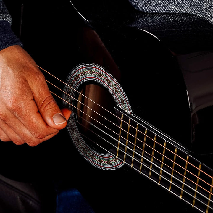 3rd Avenue 4/4 Flamencogitarren-Starterset in Normalgrösse mit Nylonsaiten – mit Tasche, Saiten – in